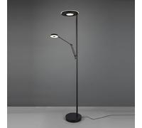 Trio Lighting Barrie LED uplighter with reading light, matt black