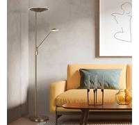 Trio Lighting Brantford LED floor lamp, reading lamp, Antique Brass