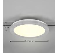 Trio Lighting Camillus LED track light for DUOline, titanium, Ø 26 cm