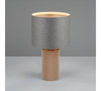 Trio Lighting Canio table lamp, height 29 cm, grey/brown, cardboard, 1 x E14