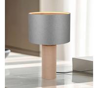 Trio Lighting Canio table lamp, height 48 cm, grey/brown, cardboard, 1 x E14