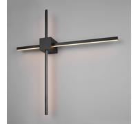 Trio Lighting Cassino LED wall light, matt black, width 67 cm, metal
