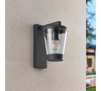 Trio Leuchten Cavado 211060142 Outdoor Wall Light Die-Cast Aluminium Anthracite Plastic Clear 1x E27 Bulb Not Included