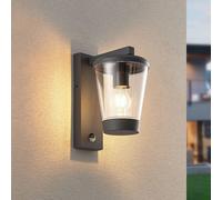 Trio Leuchten Cavado 211069142 Outdoor Wall Light Die-Cast Aluminium/Clear Plastic / 1x E27 / Includes Motion Sensor