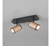 Trio Lighting Ceiling spotlight Gillan, coffee, 2-bulb, metal, GU10