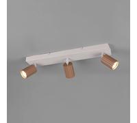 Trio Lighting Ceiling spotlight Soka, brown/grey, length 50 cm, metal, 3-bulb.