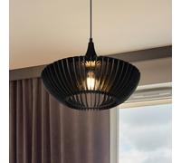 Trio Lighting Colino hanging light made of wooden slats, black