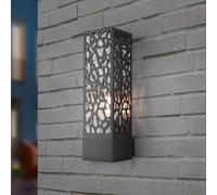 Trio Lighting Cooper outdoor wall light with patterned lampshade
