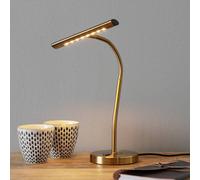 Trio Lighting Curtis flexible LED table lamp, antique brass