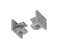 Trio Lighting End caps for DUOline two-circuit track, titanium