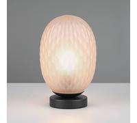 Trio Lighting Facette table lamp, amber, height 29 cm, glass, E27