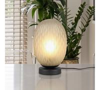 Trio Lighting Facette table lamp, green, height 29 cm, glass, E27