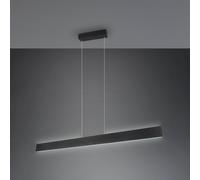Trio Lighting Galway LED pendant light, matt black, up/down, CCT, metal