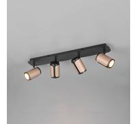 Trio Lighting Gillan ceiling spotlight, coffee, 4-bulb, metal, GU10