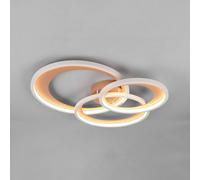 Trio Lighting Granada LED ceiling light, brown, length 71 cm, metal, CCT