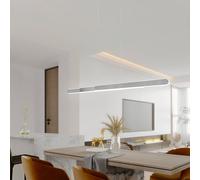 Trio Lighting Helios LED pendant extendible dim CCT aluminium