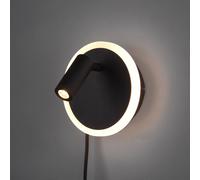 Trio Lighting Jordan LED wall light, two-bulb, black