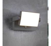 Trio Lighting KANSAS anthracite LED sensor outdoor wall lamp, width 20 cm, IP54