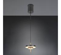 Trio Lighting Keaton LED hanging light, black/gold, Ø 20 cm, metal, CCT