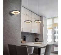 Trio Lighting Keaton LED hanging light, black/gold, Ø 40 cm, CCT