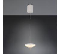Trio Lighting Keaton LED hanging light, light grey, Ø 20 cm, metal, CCT