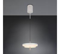 Trio Lighting Keaton LED hanging light, light grey, Ø 40 cm, metal, CCT