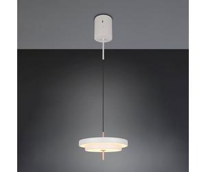 Trio Lighting Keaton LED hanging light, light grey, Ø 40 cm, metal, CCT