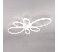 Trio Lighting LED ceiling light Fly, matt white, 4,000 K, 83 cm x 45 cm
