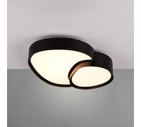 Ceiling Light Black Rise LED Matt 430mm 21w Remote Trio 647510232