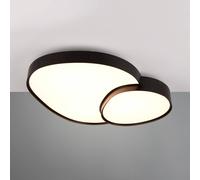 Trio Lighting LED ceiling light Rise, black, 77 x 63 cm, CCT, dimmable