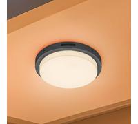 Trio Lighting LED outdoor wall light Bermejo, round, sensor, CCT, anthracite