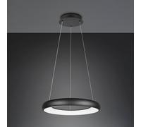 Trio Lighting LED pendant light Cardona, Ø 62 cm, black, CCT, metal