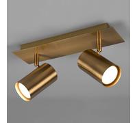 Trio Lighting Marley downlight, antique brass, 2-bulb