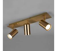 Trio Lighting Marley downlight, antique brass, 3-bulb