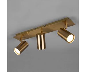 Trio Lighting Marley downlight, antique brass, 3-bulb