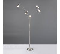 Trio Lighting Marley floor lamp, nickel, height 200 cm, 5-bulb, metal