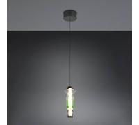 Trio Lighting Minerva LED hanging light, Ø 15 cm, colourful, glass, CCT, dimmable