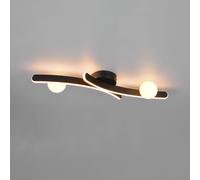 Trio Lighting Napoli LED ceiling light, matt black, length 70 cm, metal