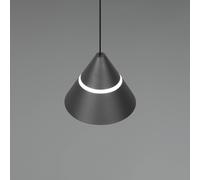 Trio Lighting Romeo LED hanging light, Ø 14 cm, black, metal, CCT