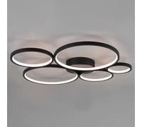 Trio Lighting Rondo LED ceiling lamp, matt black