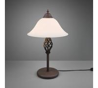 Trio Lighting Rustica table lamp with cord switch, rust