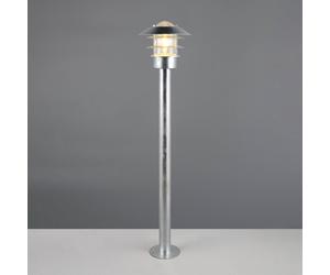 Trio Lighting Ruvuuma path light, zinc-coloured, height 100 cm, metal, IP44