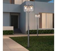 Trio Lighting Sambesi outdoor light, H 240 cm, anthracite, twilight sensor
