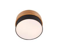 Trio Lighting Seasons ceiling lamp, wood/black Ø 30 cm