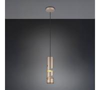 Trio Lighting Stream pendant light, brown, Ø 8 cm, metal, GU10