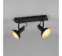 Trio Lighting Swivelling downlight Roxie 2flg. black matt
