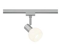 Trio Lighting Track spotlight for DUOline, opal glass, nickel-coloured, E14