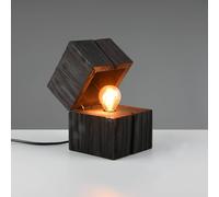 Trio Lighting Treasure table lamp, black, wood, hinged