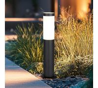 Trio Lighting Trioto pillar light, matt black, height 45 cm, stainless steel