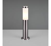 Trio Lighting Trioto pillar light, nickel-coloured, height 45 cm, stainless steel